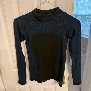 lululemon athletica Navy and Black Long Sleeve Top
